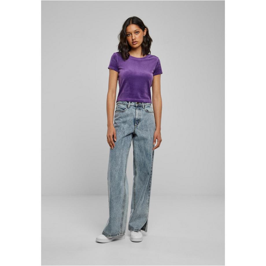 URBAN CLASSICS T-shirt Velours Manches Courtes  