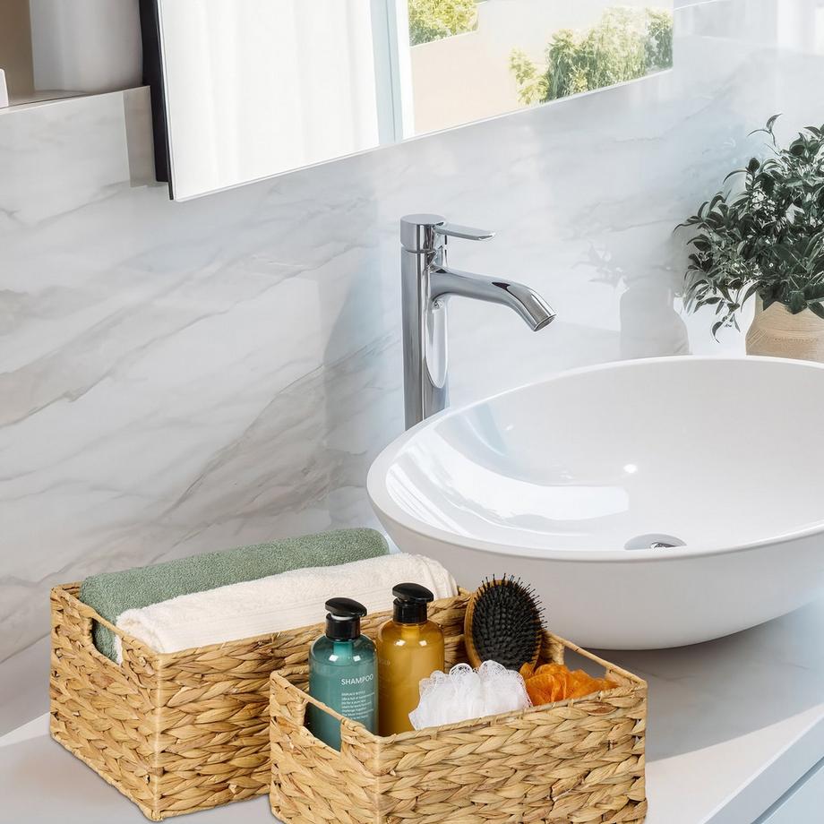 Northix Cestini portaoggetti intrecciati, set da 2  