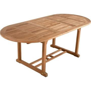 Table de jardin Solo teck naturel ovale 160-210x95