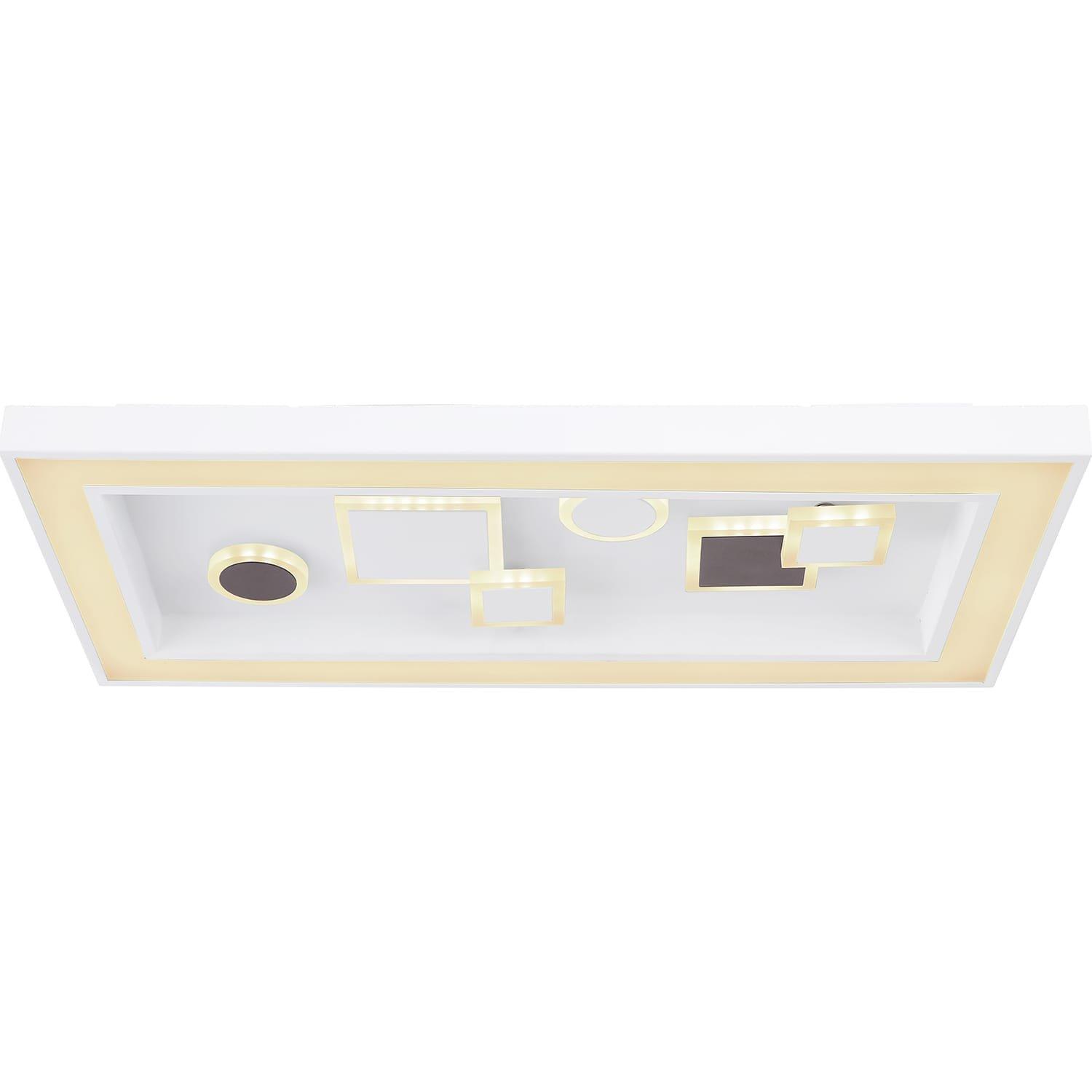 mutoni Plafonnier Rabea métal blanc LED 60x30  