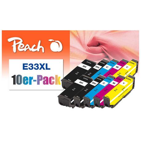 Peach  PI200-719 cartuccia d'inchiostro 10 pz Compatibile Resa elevata (XL) Nero, Magenta, Giallo, Ciano 