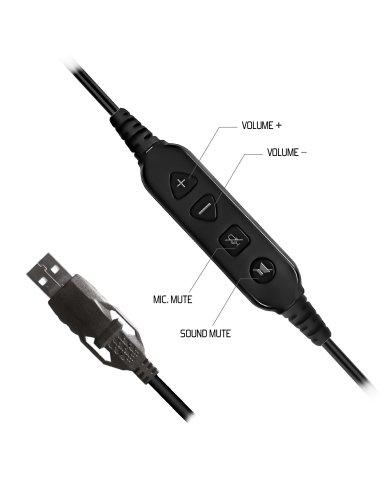 Spirit Of Gamer  ELITE-H10 Kopfhörer Kabelgebunden Kopfband Gaming USB Typ-A Schwarz 