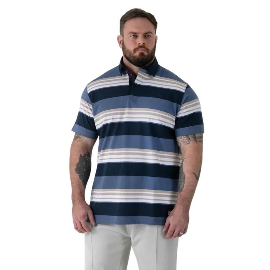 Duke Willis D555 Polo Rugby à Rayures Taille Grand  