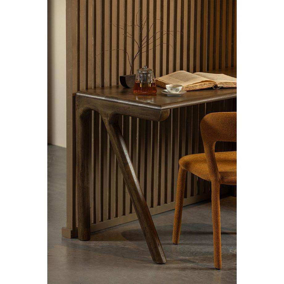 mutoni Schreibtisch Tug Mangoholz walnuss 130x60  