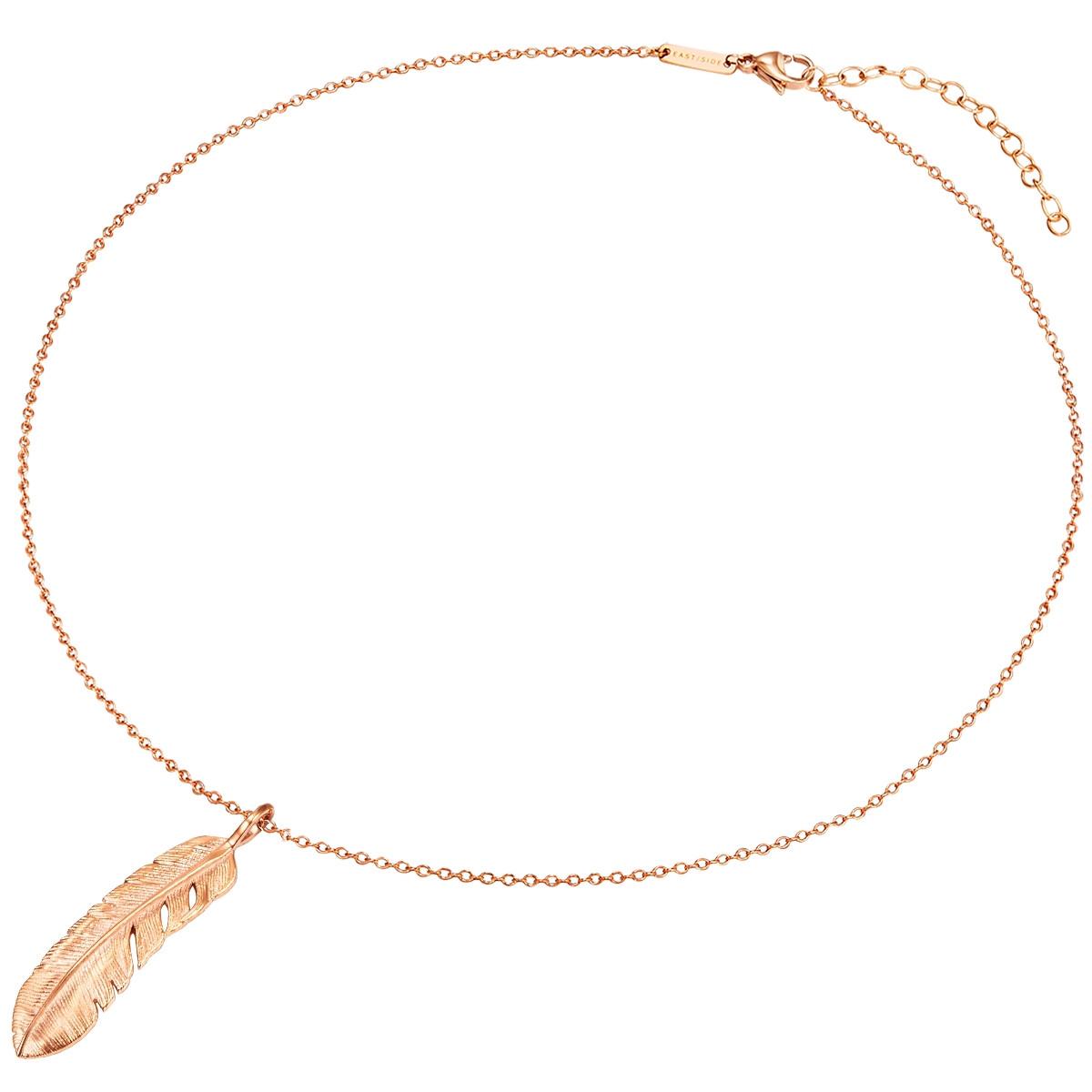 Eastside  Femme Collier en acier inoxydé Plume 