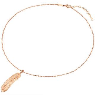 Eastside  Femme Collier en acier inoxydé Plume 