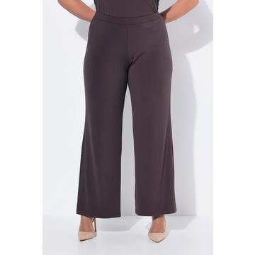 Jerseyhose, weites Bein, Elastikbund dunkelbraun