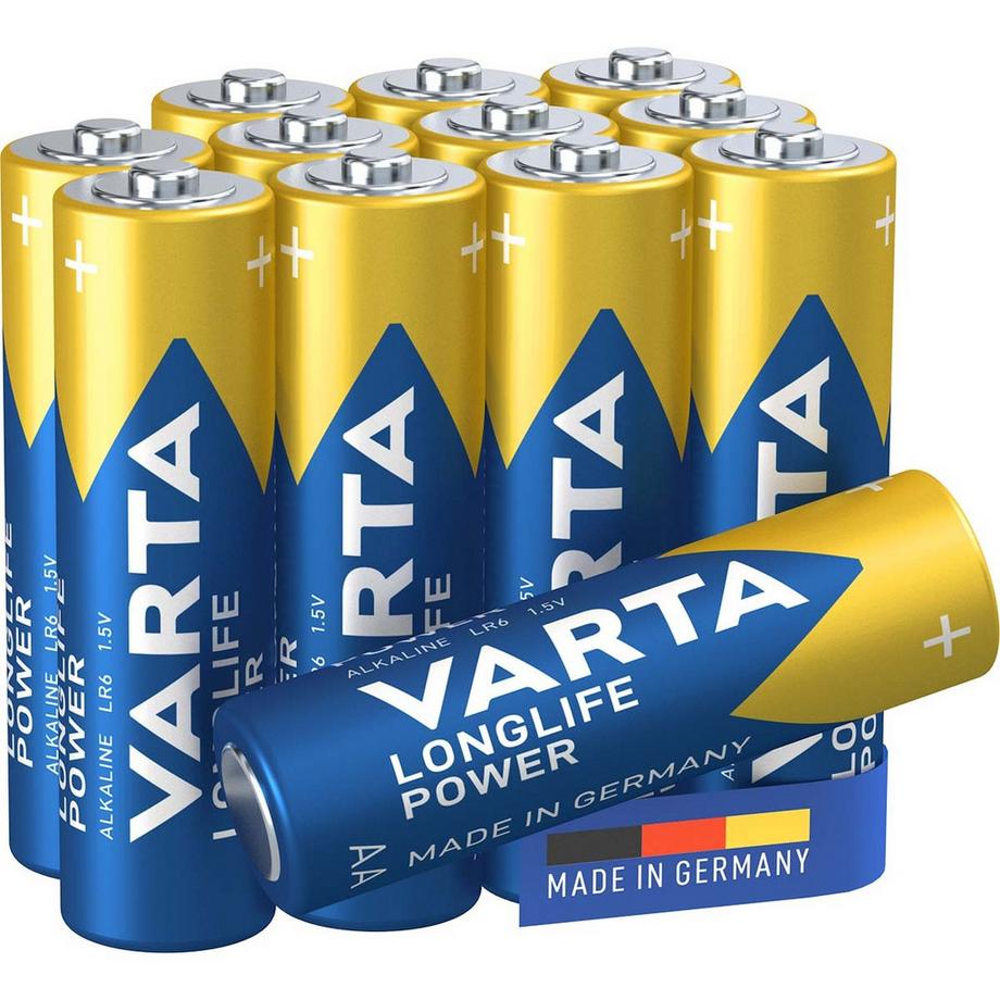 Batterie alcaline AA 1,5 V ad alta energia, confezione da 12