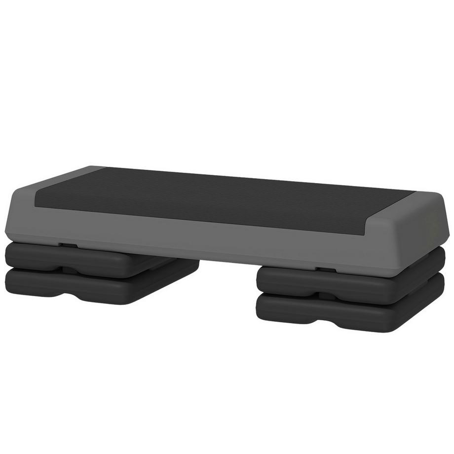 Northio  Stepper aerobico, Pedana regolabile in altezza 10,5/15,5/20,5 cm, Antiscivolo, per casa, palestra, ufficio, plastica, Grigio 