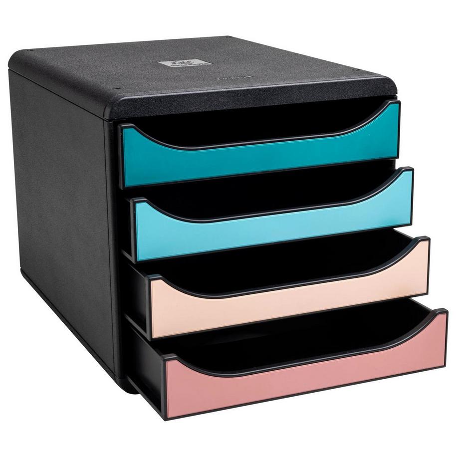 Exacompta Big Box, Schubladenbox mit 4 Schubladen, Skandi  