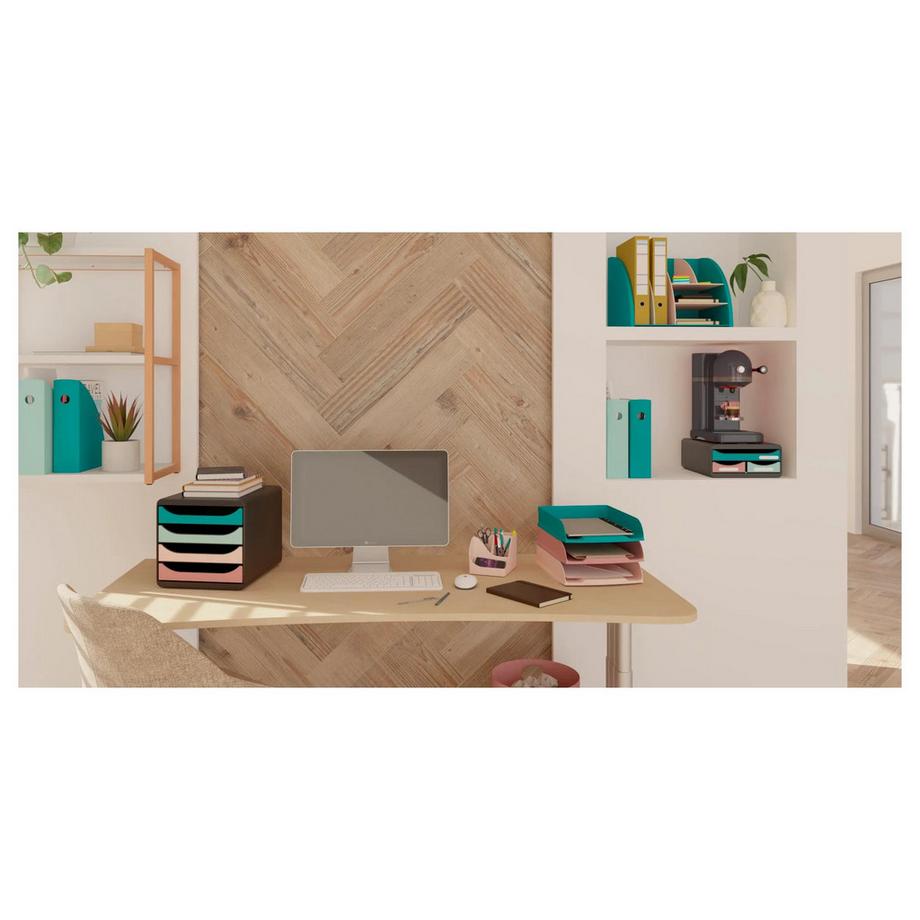 Exacompta Big Box, Schubladenbox mit 4 Schubladen, Skandi  