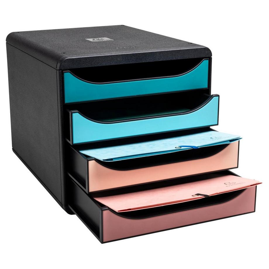 Exacompta Big Box, Schubladenbox mit 4 Schubladen, Skandi  