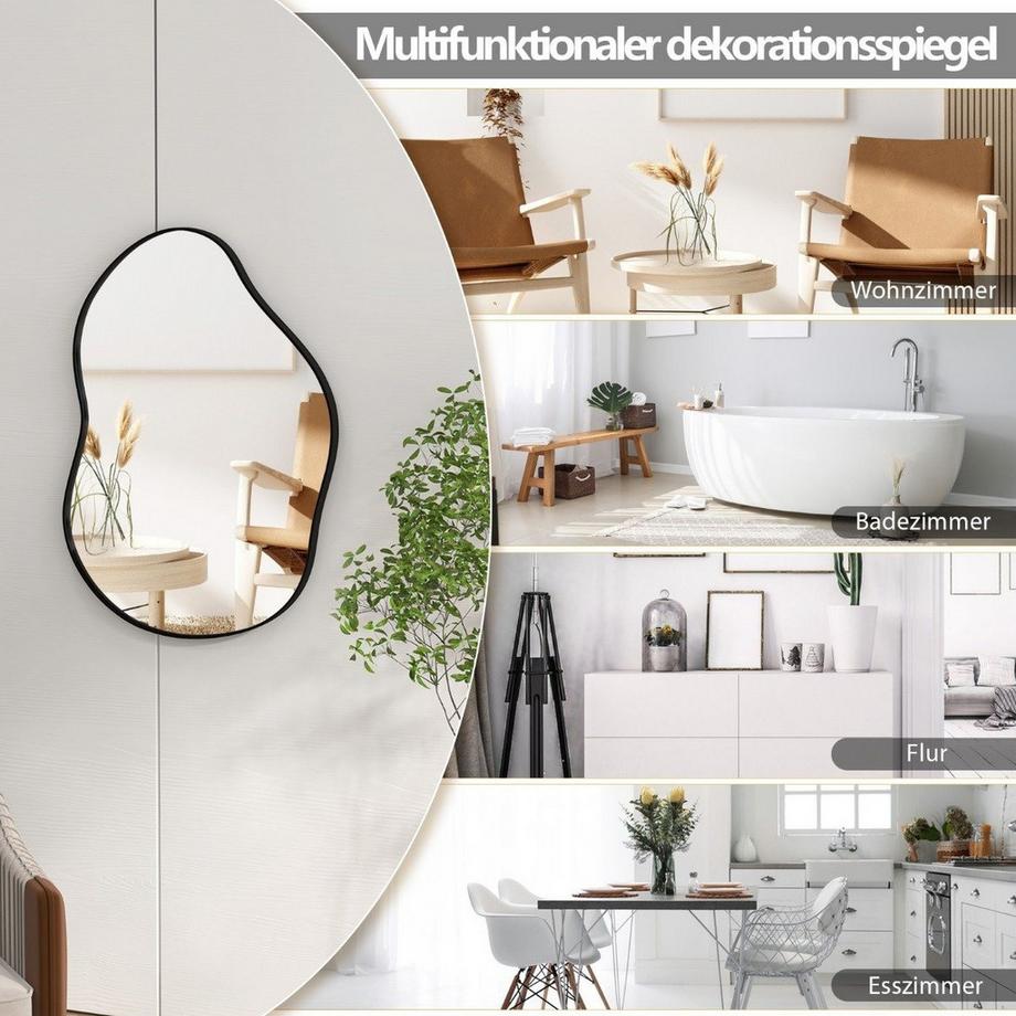 Asymmetrischer Wandspiegel, HD