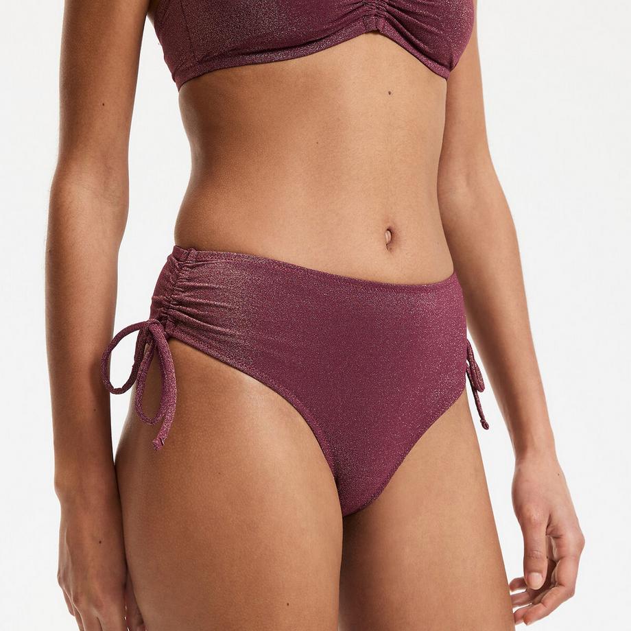 La Redoute Collections Bas de maillot de bain culotte haute en maille avec fibre métallisée  