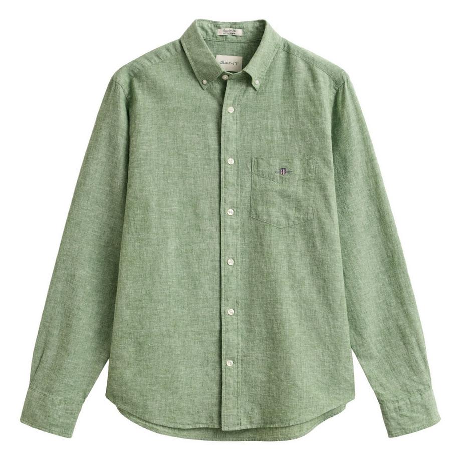 GANT Chemisette  Pack de 1 Confortable à porter-REGULAR COTTON LINEN SHIRT  