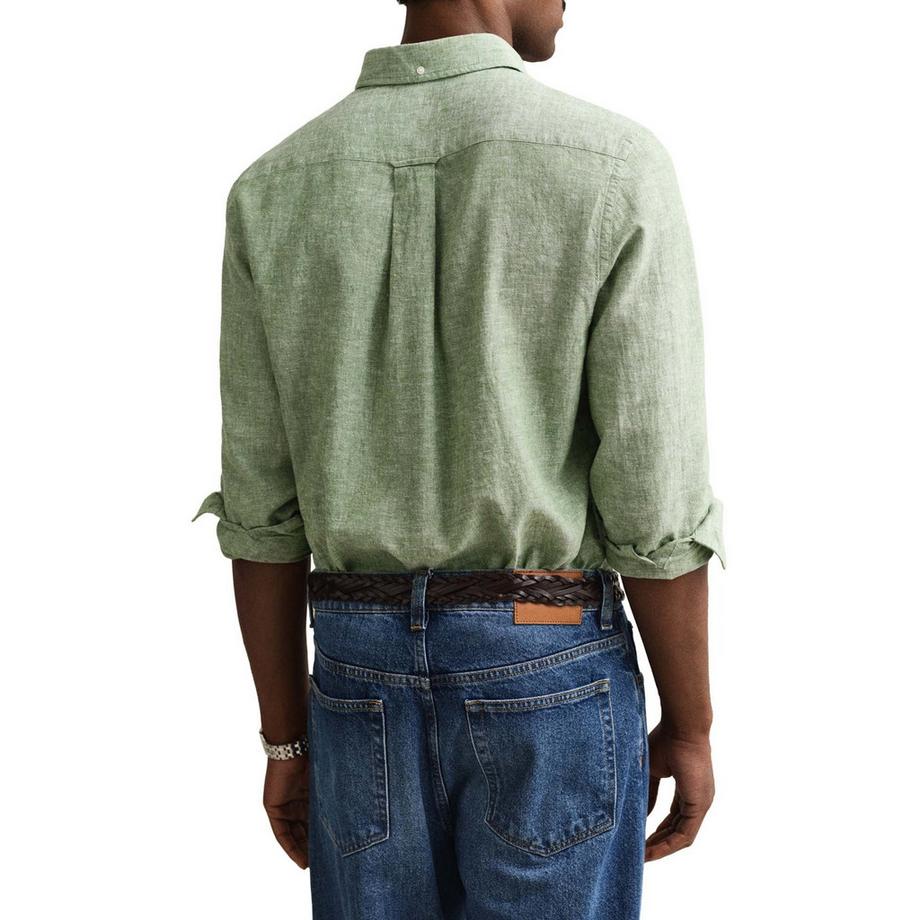 GANT Chemisette  Pack de 1 Confortable à porter-REGULAR COTTON LINEN SHIRT  