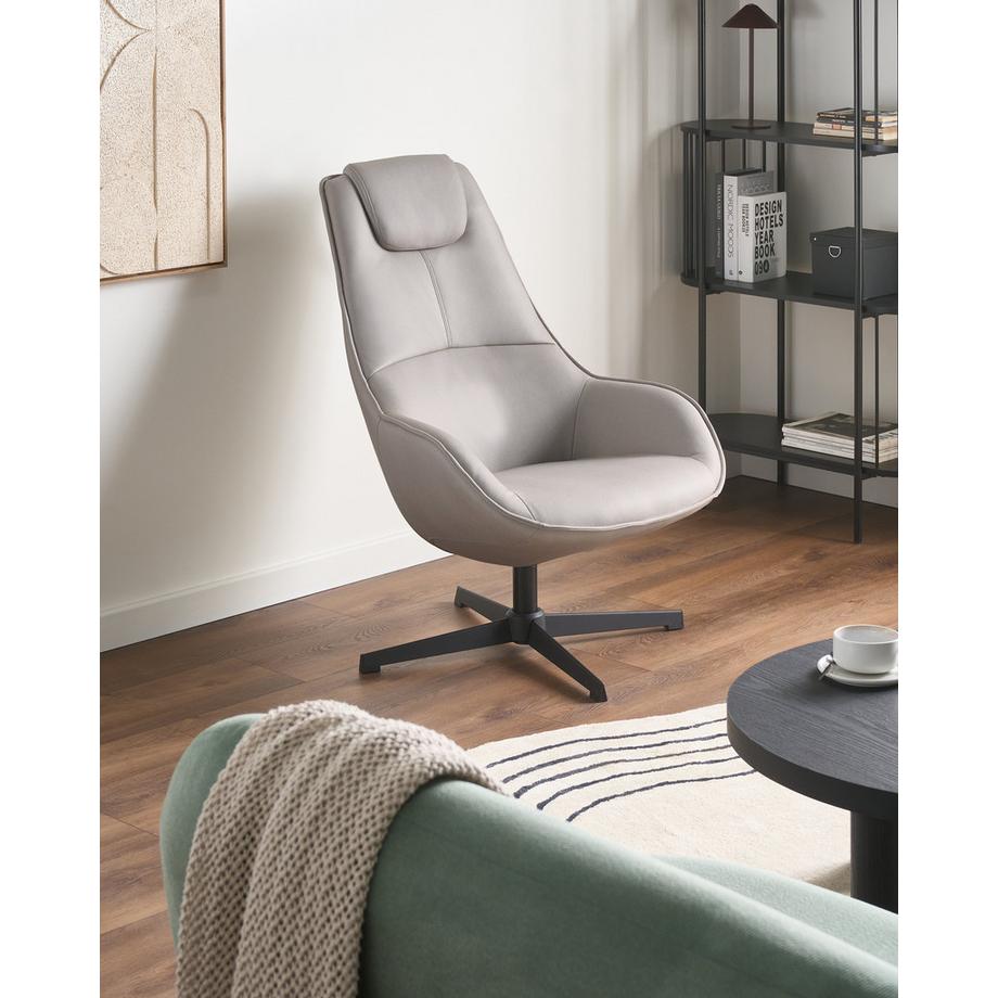 Beliani Drehsessel aus Stoff Retro HAUGE  
