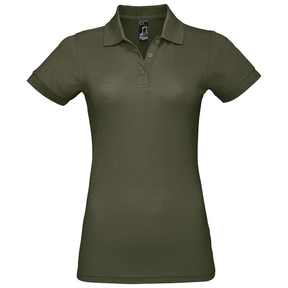 Image of Prime Pique Poloshirt, Kurzarm Damen Khaki 3XL