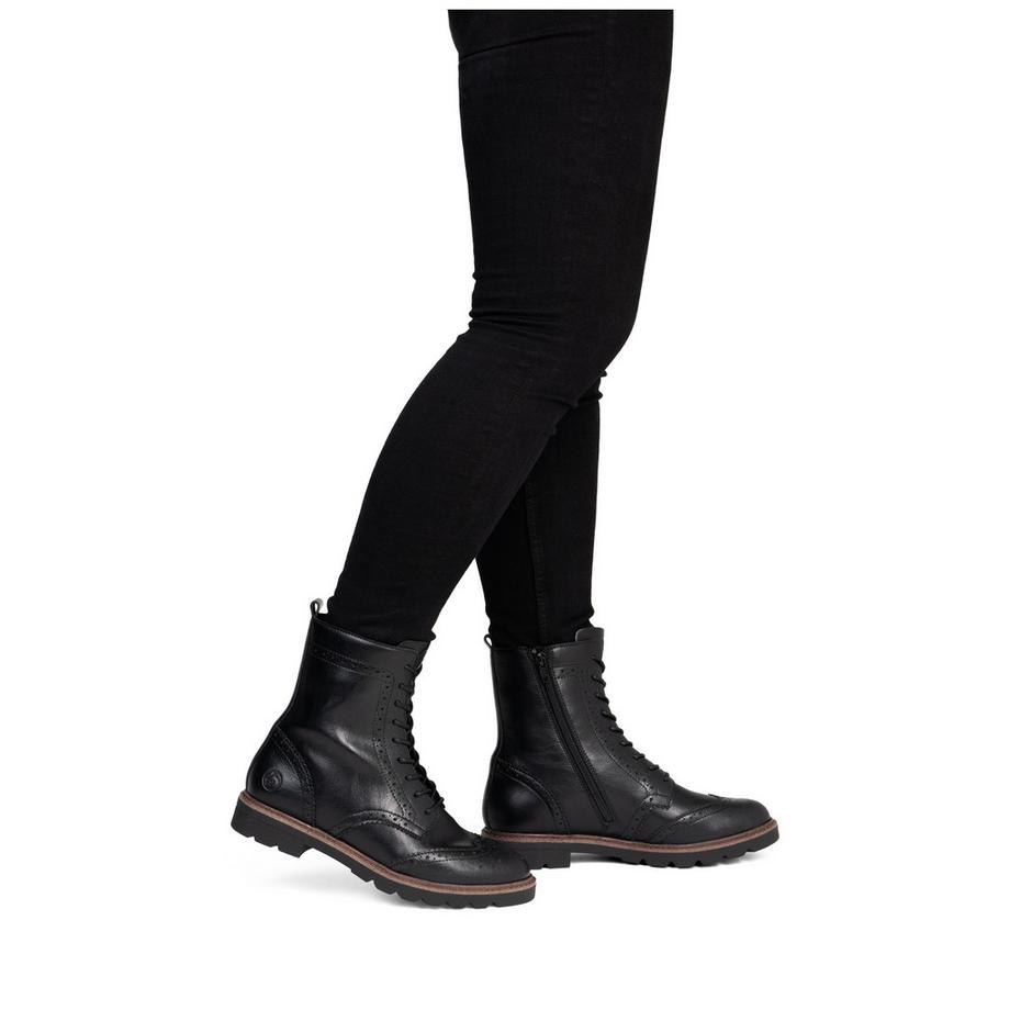Remonte Schnürstiefelette mit Brogue Details  