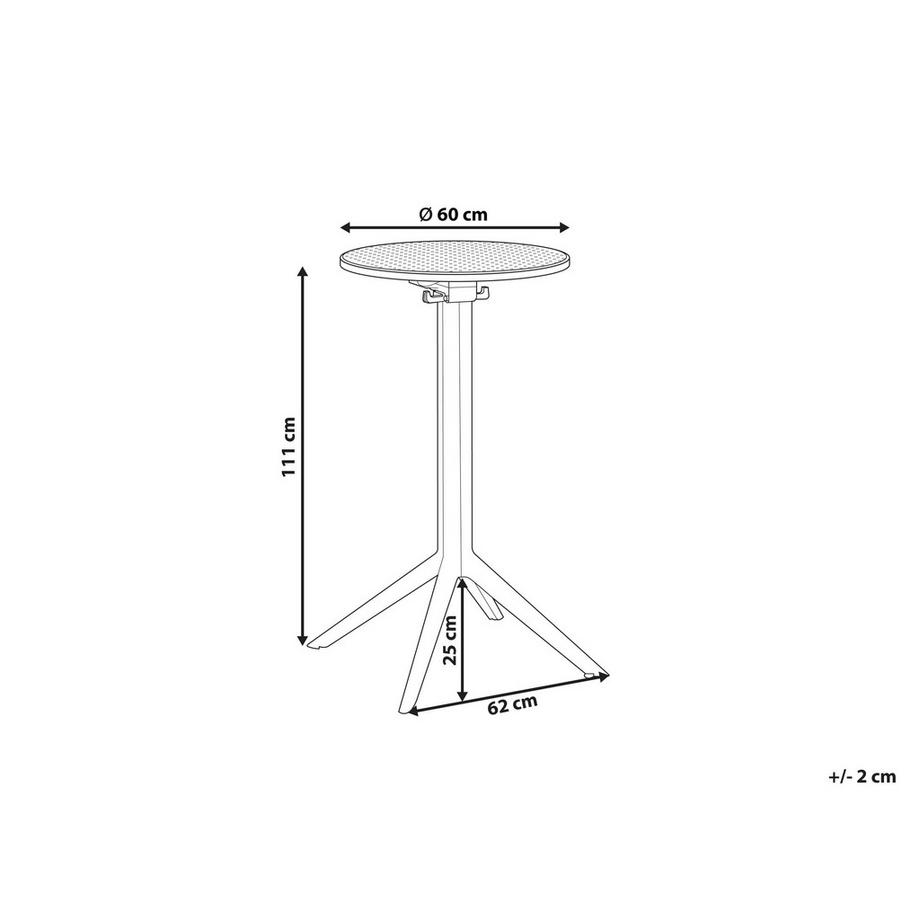 Beliani Garten Bartisch aus Kunststoff Modern LEGRENA  