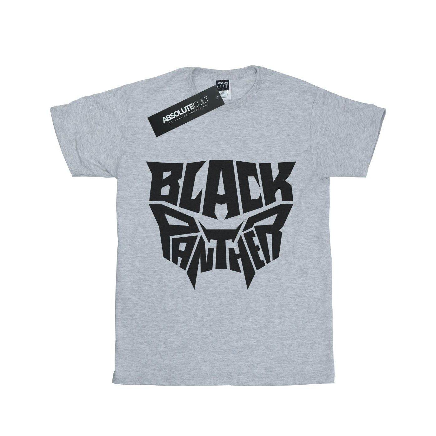 Image of Black Panther Worded Emblem Tshirt Mädchen Grau 128