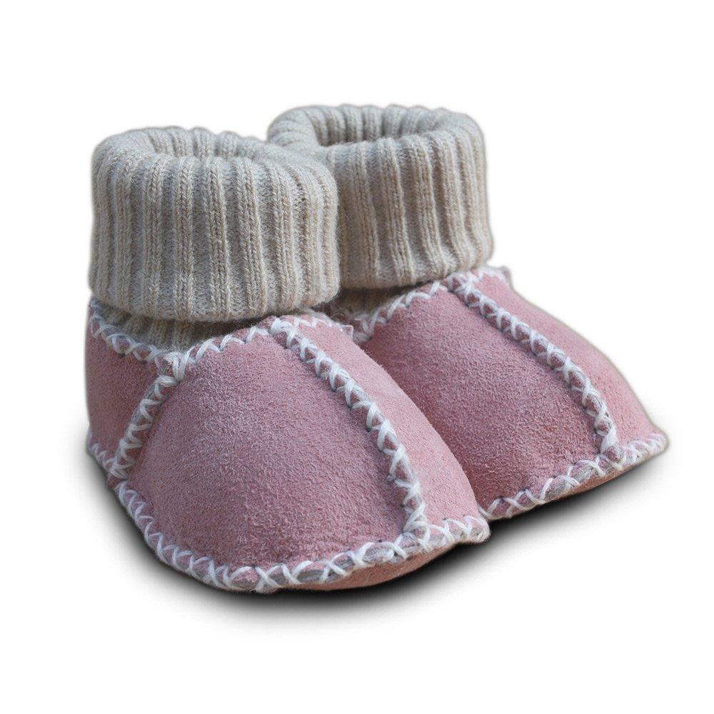 Heitmann Felle  Baby Lammfellschuhe mit Strickb�ndchen 