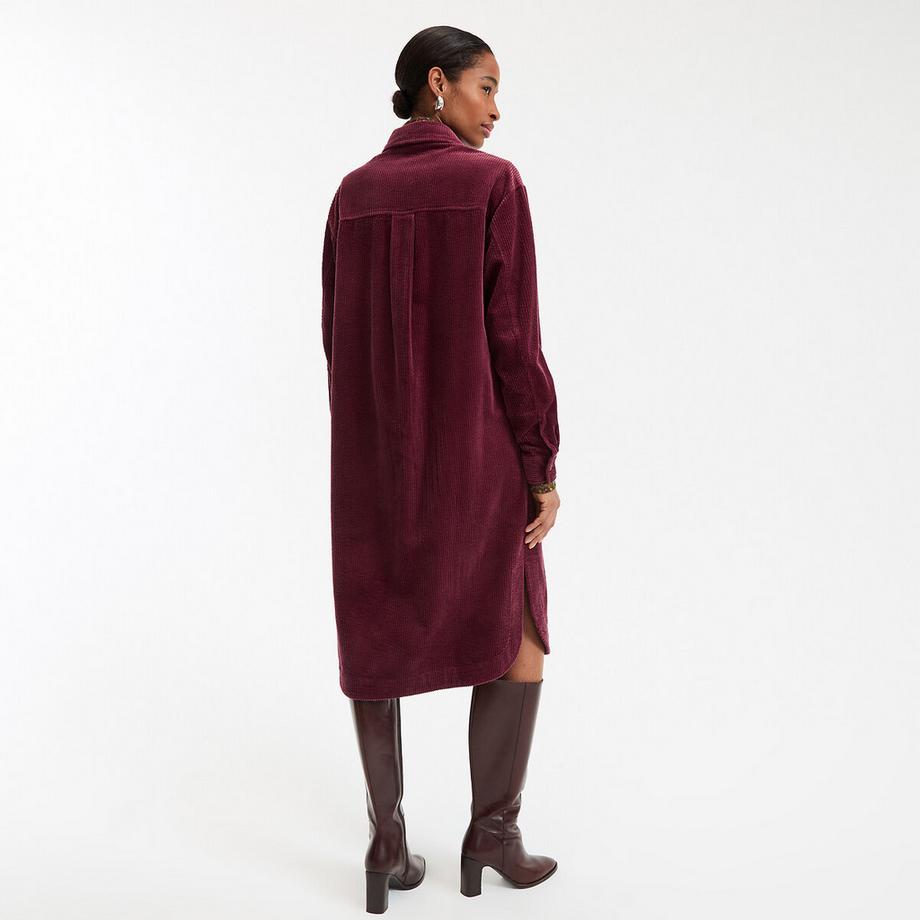 La Redoute Collections Gerade geschnittenes Cord Midikleid  