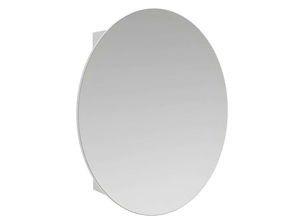 Vente-unique Armadietto a muro da bagno ovale con specchio Bianco RURI  