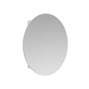 Armadietto a muro da bagno ovale con specchio Bianco RURI