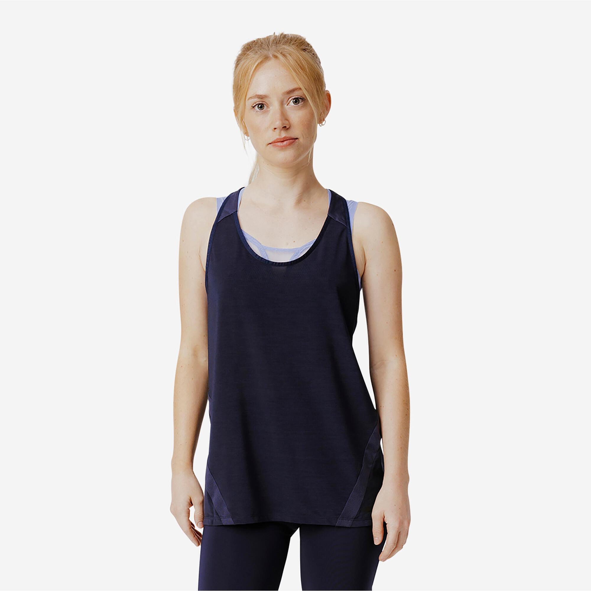 Image of Tanktop - Run Light Damen Blau Bedruckt 46