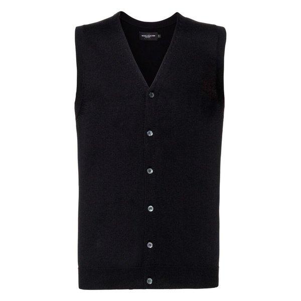 Image of Collection Strickjacke Vausschnitt Ärmellos Herren Schwarz XXS