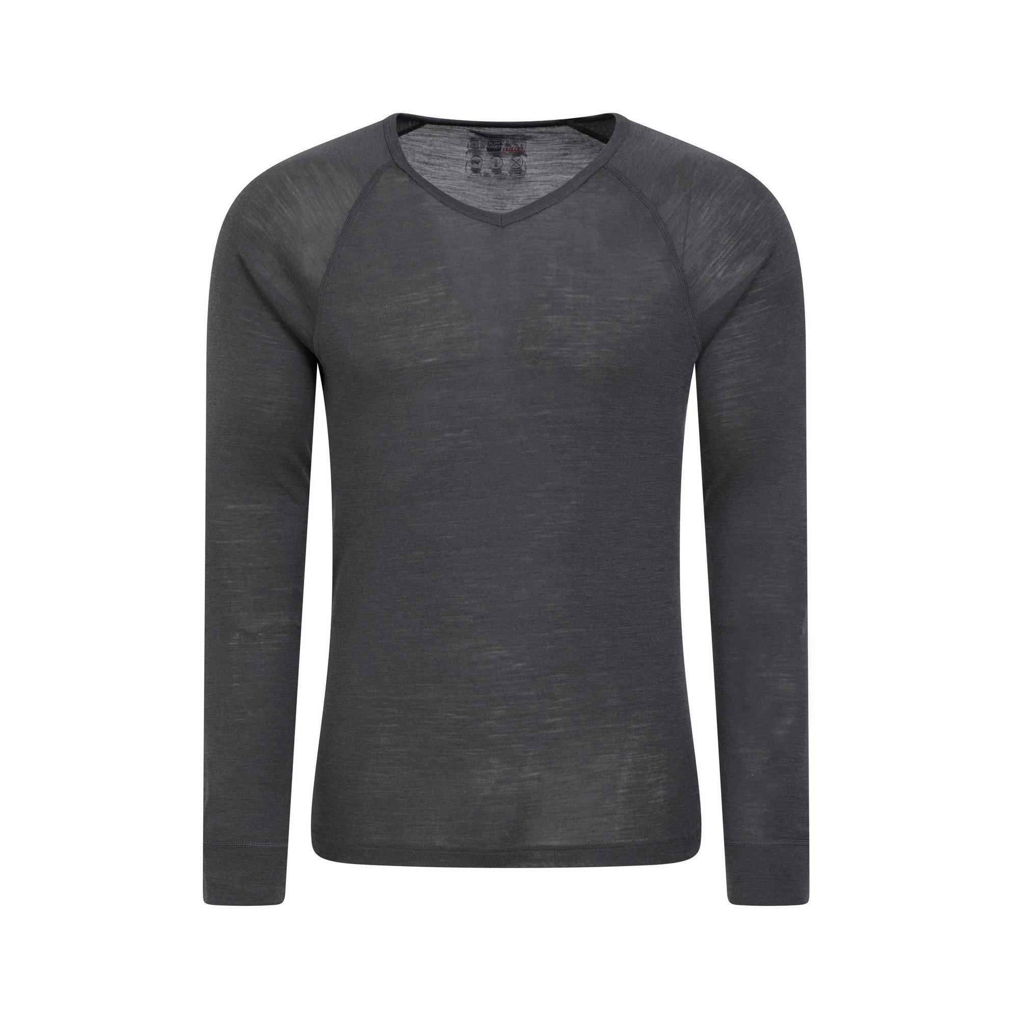 Image of Base Layer Oberteil Vausschnitt Herren Grau 4XL