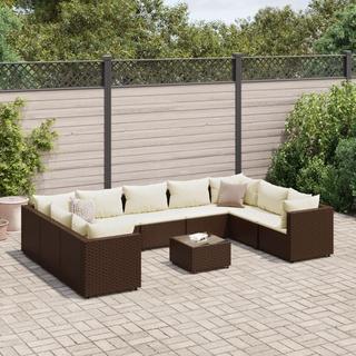 VidaXL set salotto da giardino Polirattan  