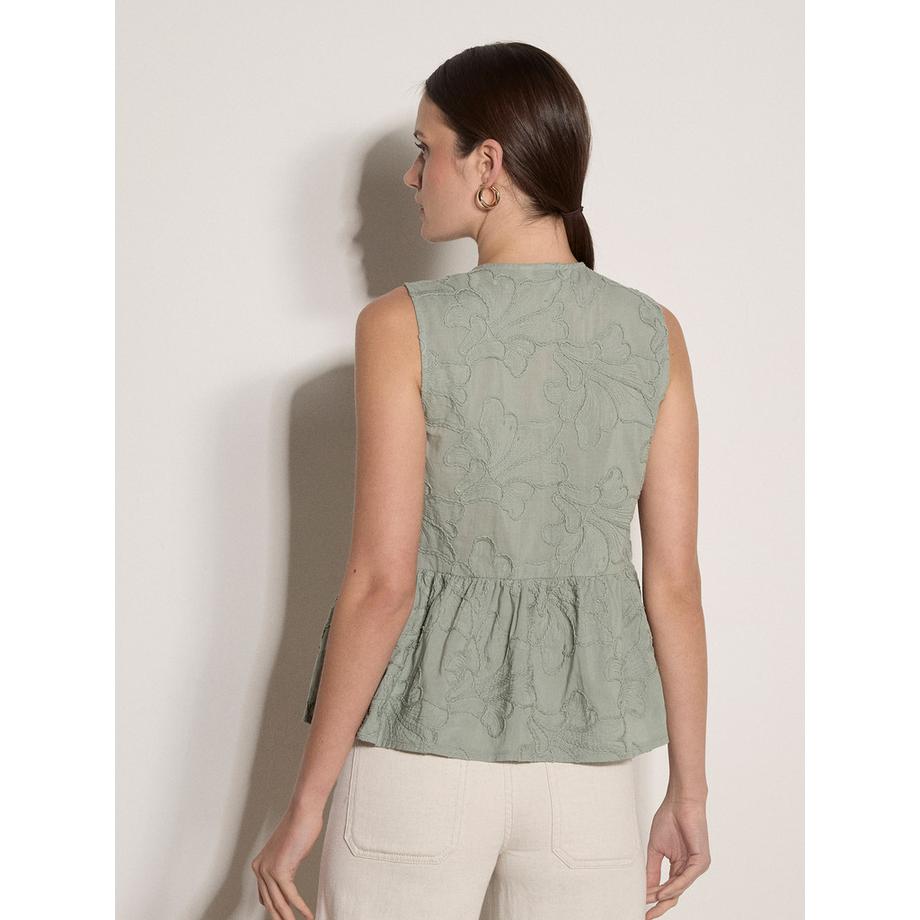 APRICOT Peplum Oberteil mit Blumenstickerei  