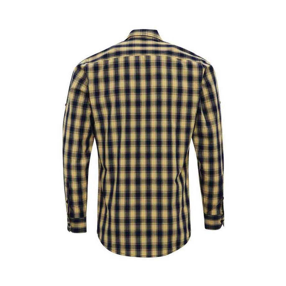 PREMIER Mulligan Langarm Kariertes Button Down Hemd  