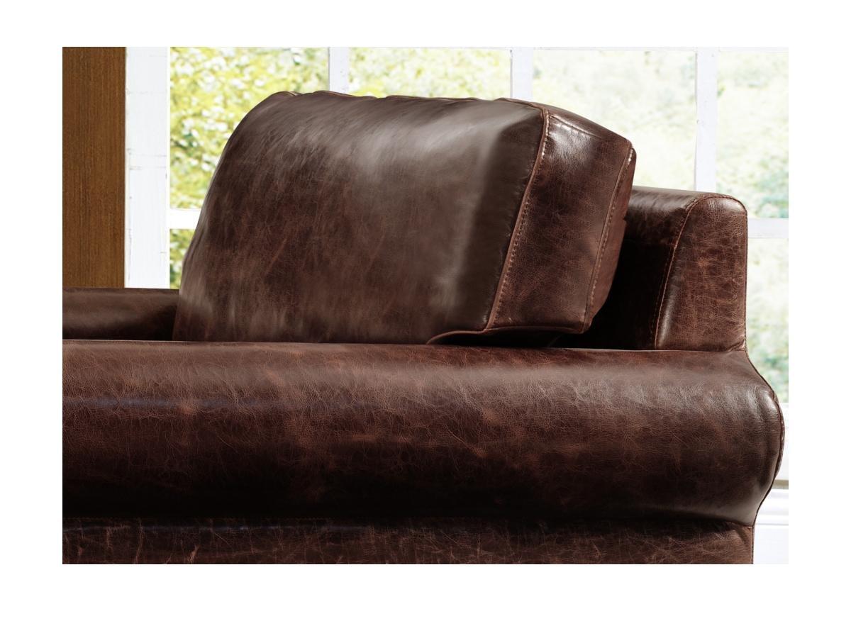 Vente-unique Fauteuil en cuir vieilli CASSANDRA  