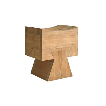 Tabouret en pin massif recyclé Pio