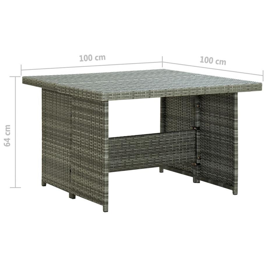 VidaXL Salon de jardin rotin synthétique  