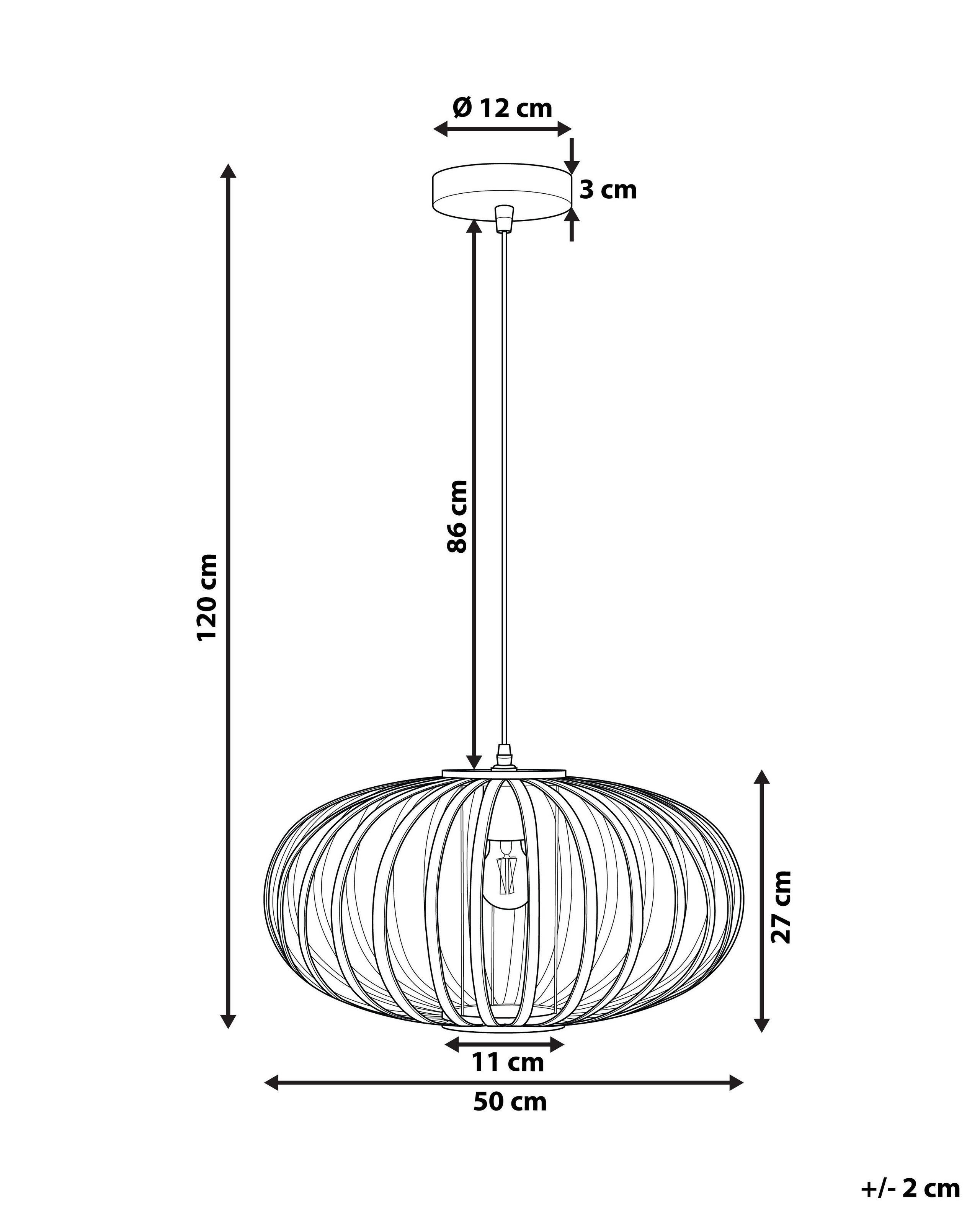 Beliani Lampe suspension en Bambou Boho HAVEL  