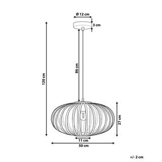 Beliani Lampe suspension en Bambou Boho HAVEL  