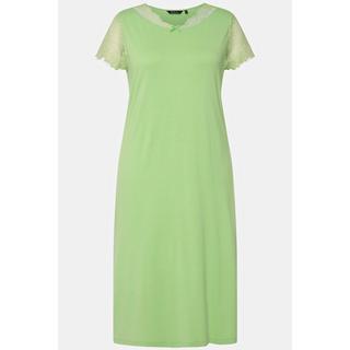 Ulla Popken Camicia da notte Pizzo Scollo a Girocollo Mezze Maniche  