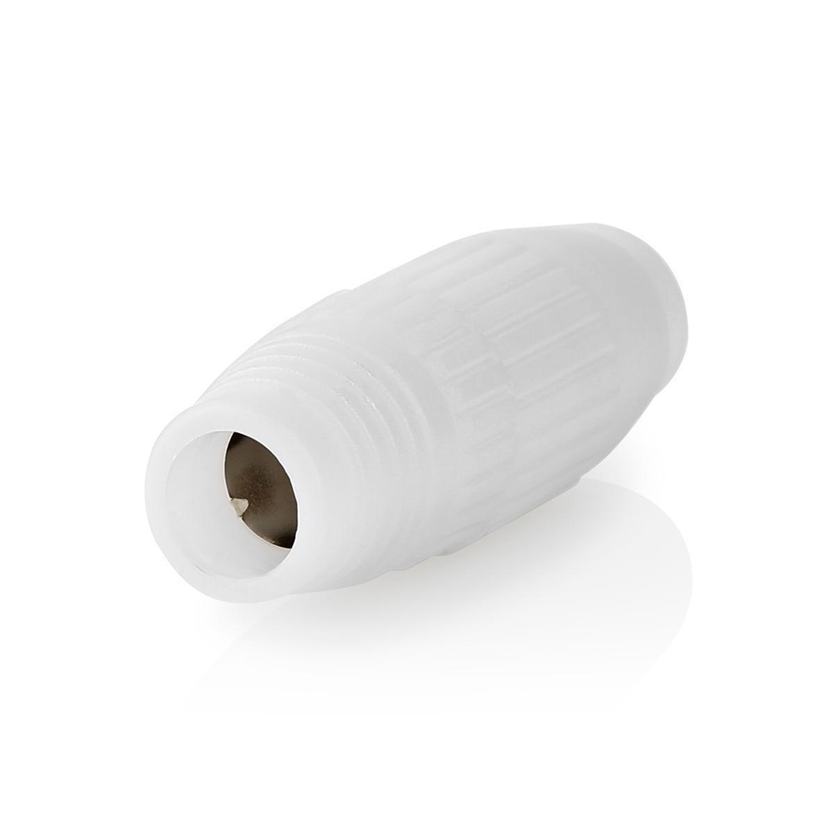 Nedis  Adattatore Satellite e Antenna | IEC (Coax) Femmina | IEC (Coax) Femmina | Nichelato | 75 Ohm | Dritto | Plastica | Bianco | 1 pz. | Scatola da finestra con serratura Euro 