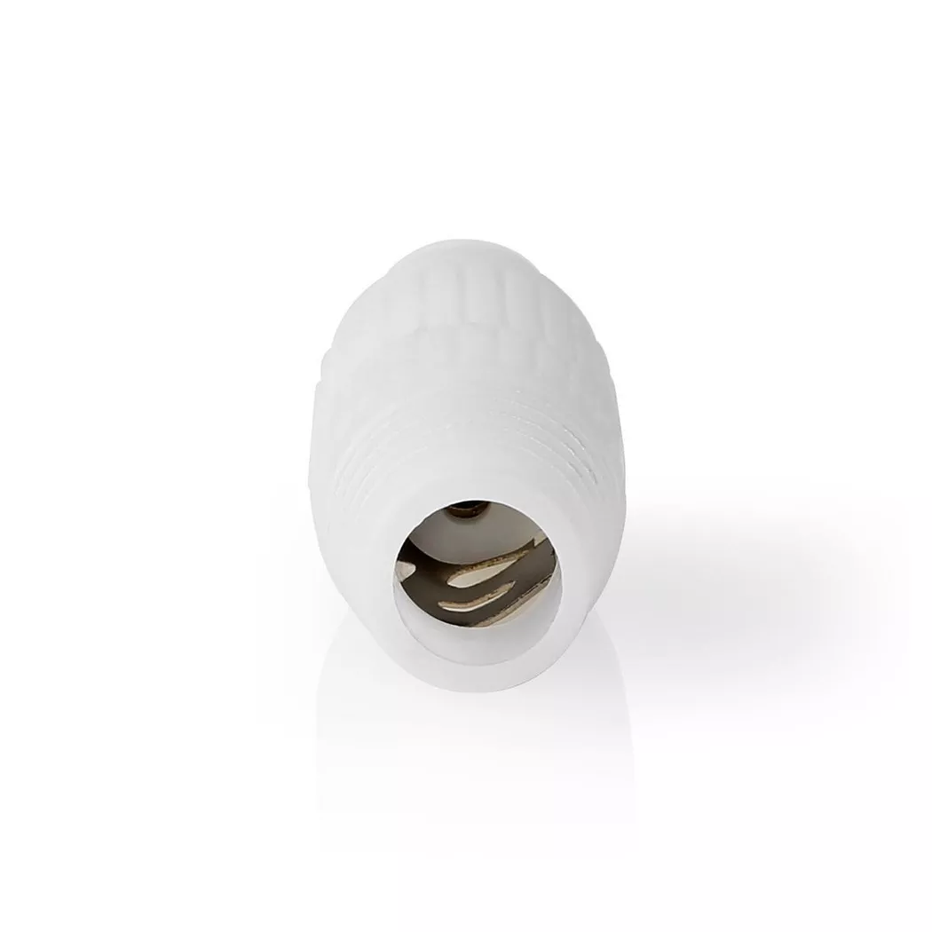 Nedis - Satelliten- & Antennenadapter | IEC (Koax) Buchse | IEC (Koax) Buchse | Vernickelt | 75 Ohm | Gerade | Kunststoff | Weiß | 1 St. | Fensterdose mit Euroschloss, One Size