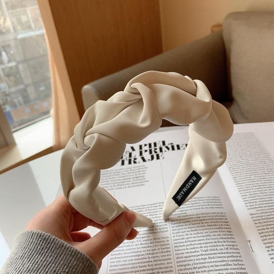 B2X  Elegante diadema - tessuto bianco 