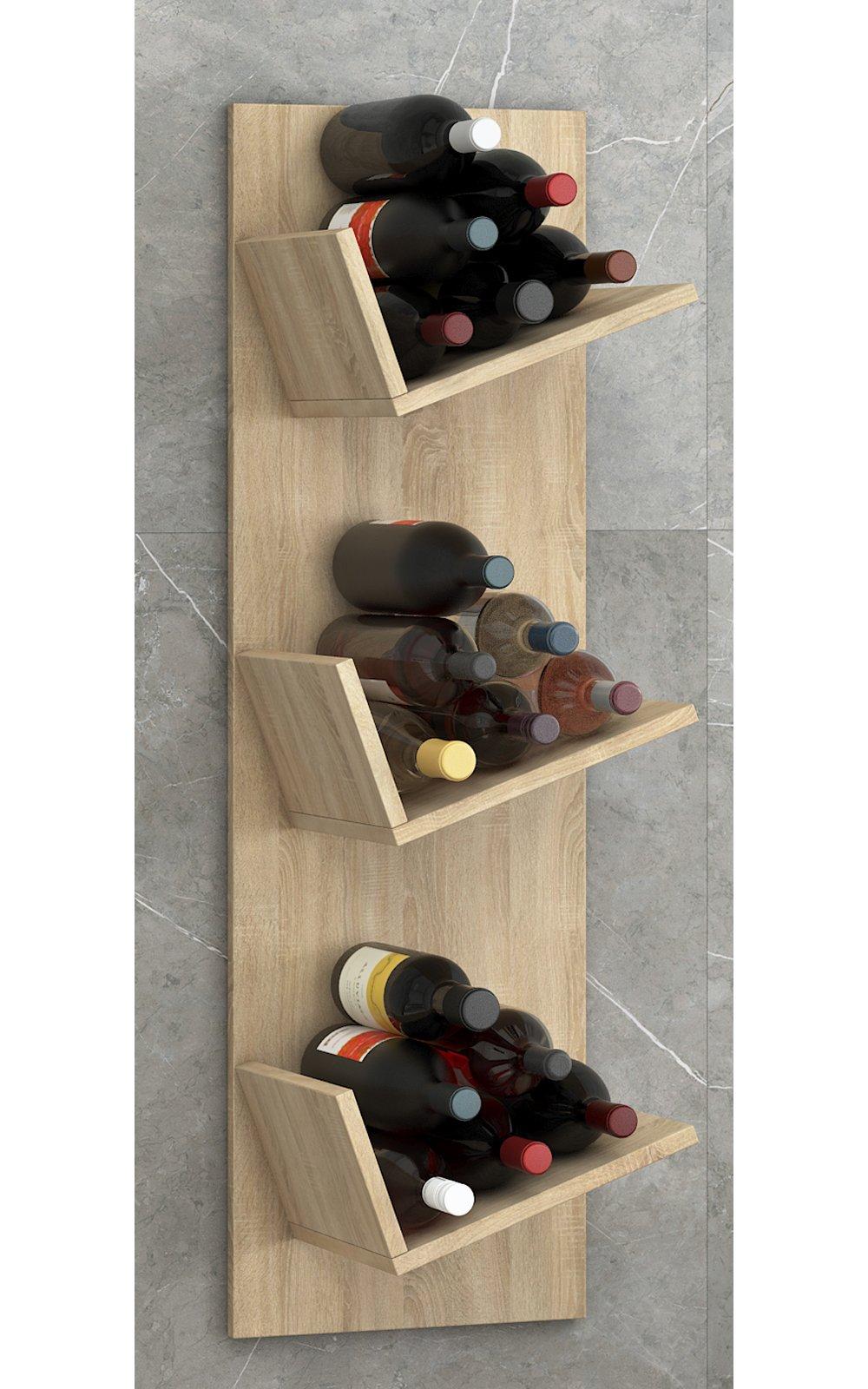 VCM Holz Weinregal Flaschenregal Wandregal Wandboard Hängeregal Flaschen Wein Vinosi  