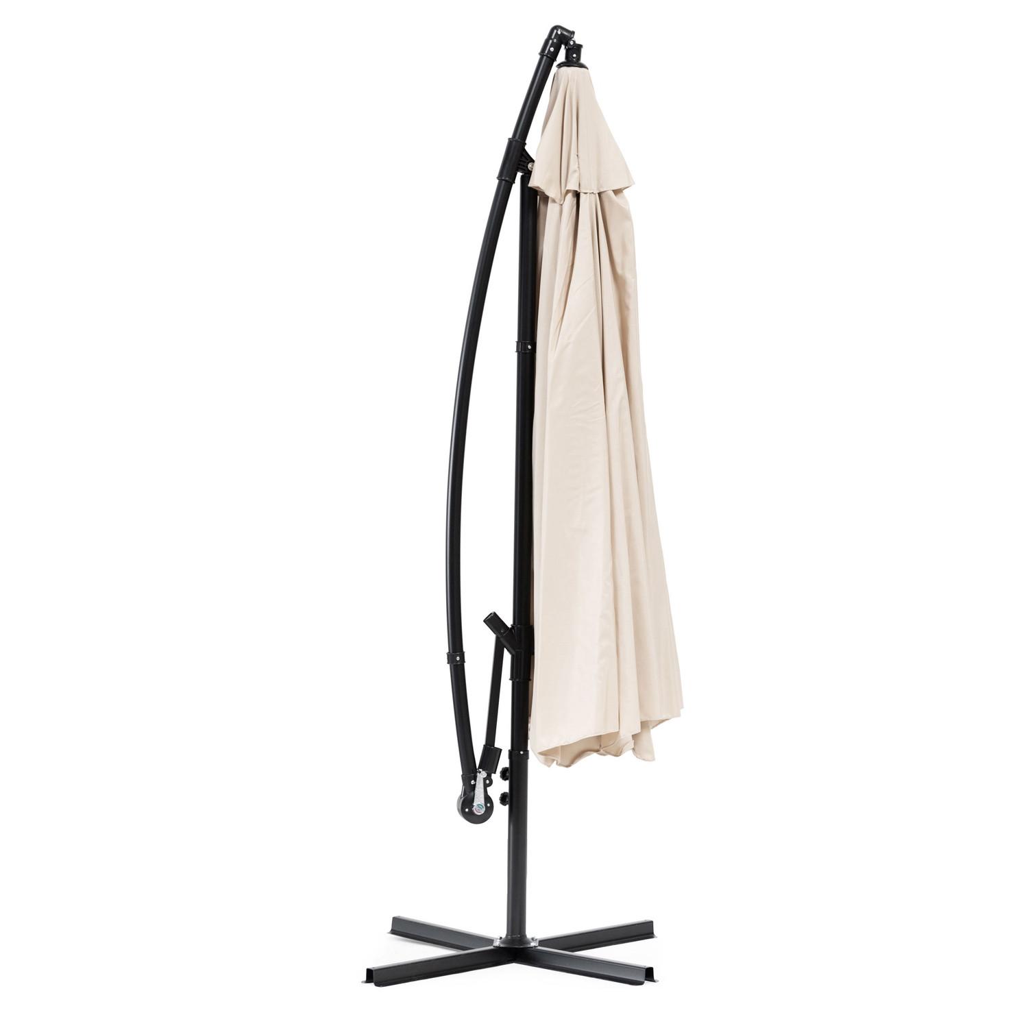 B2X Großer Gartenschirm mit Ausleger, faltbar, 3 m,, 6 Streben  