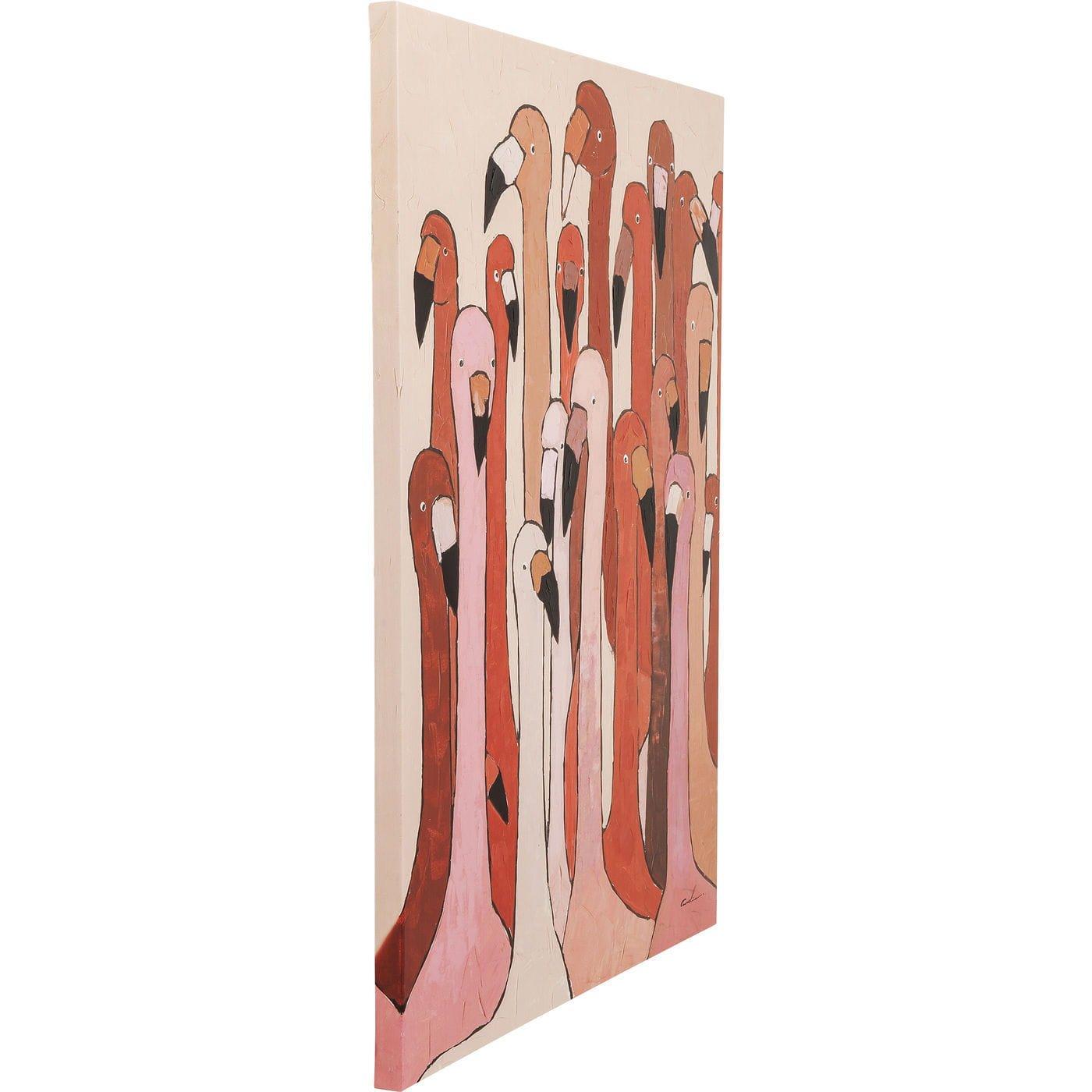 KARE Design Tableau Touched Flamingo Meeting 120x90cm  