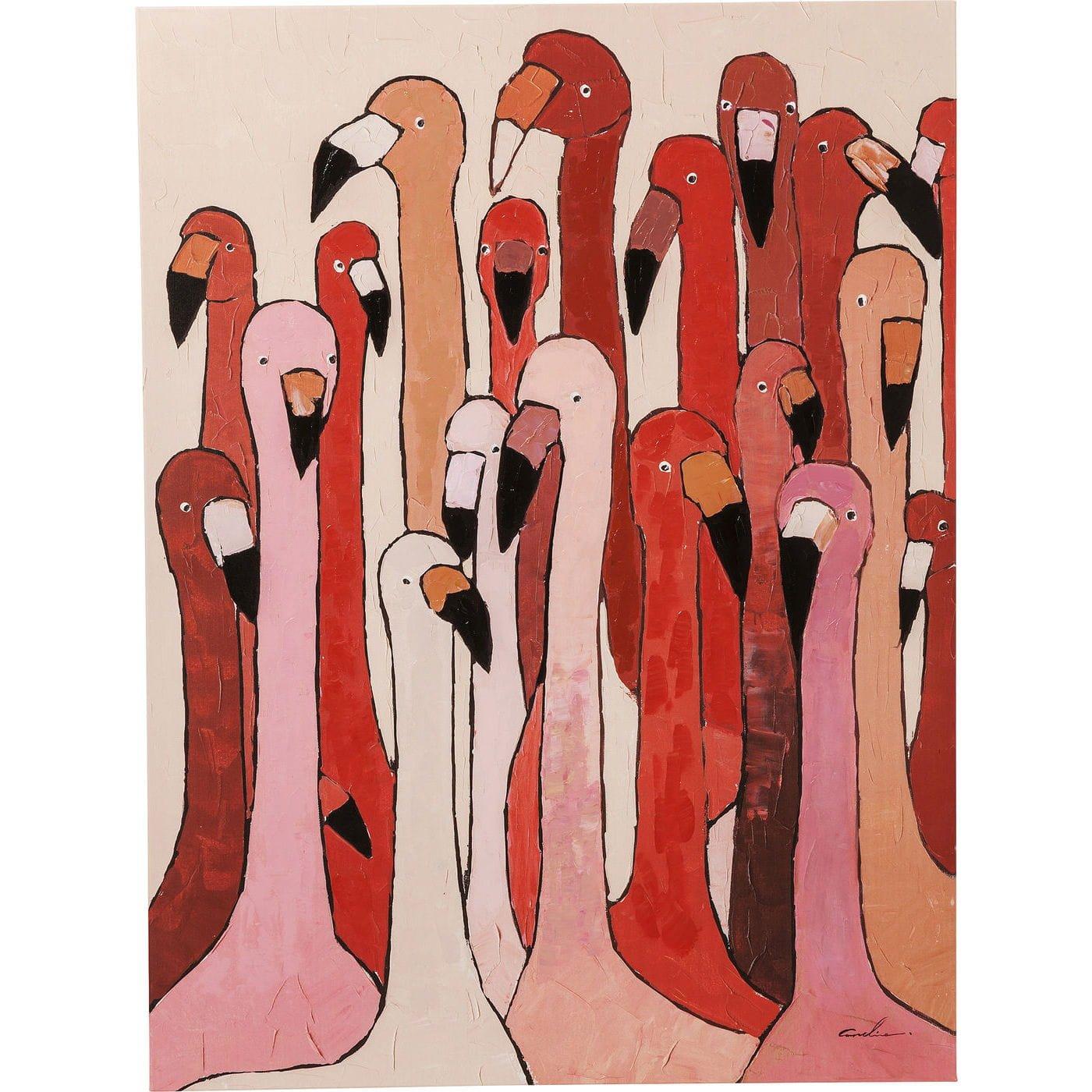 Image of Bild Touched Flamingo Meeting 120x90cm Bild Touched Flamingo Meeting 120x90cm