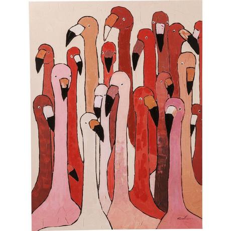 KARE Design Tableau Touched Flamingo Meeting 120x90cm  