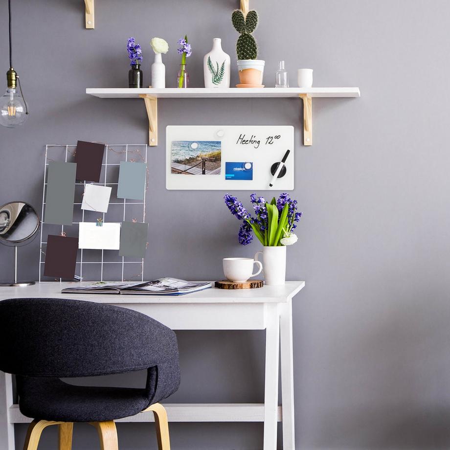 B2X  Tableau magnétique en verre noir 